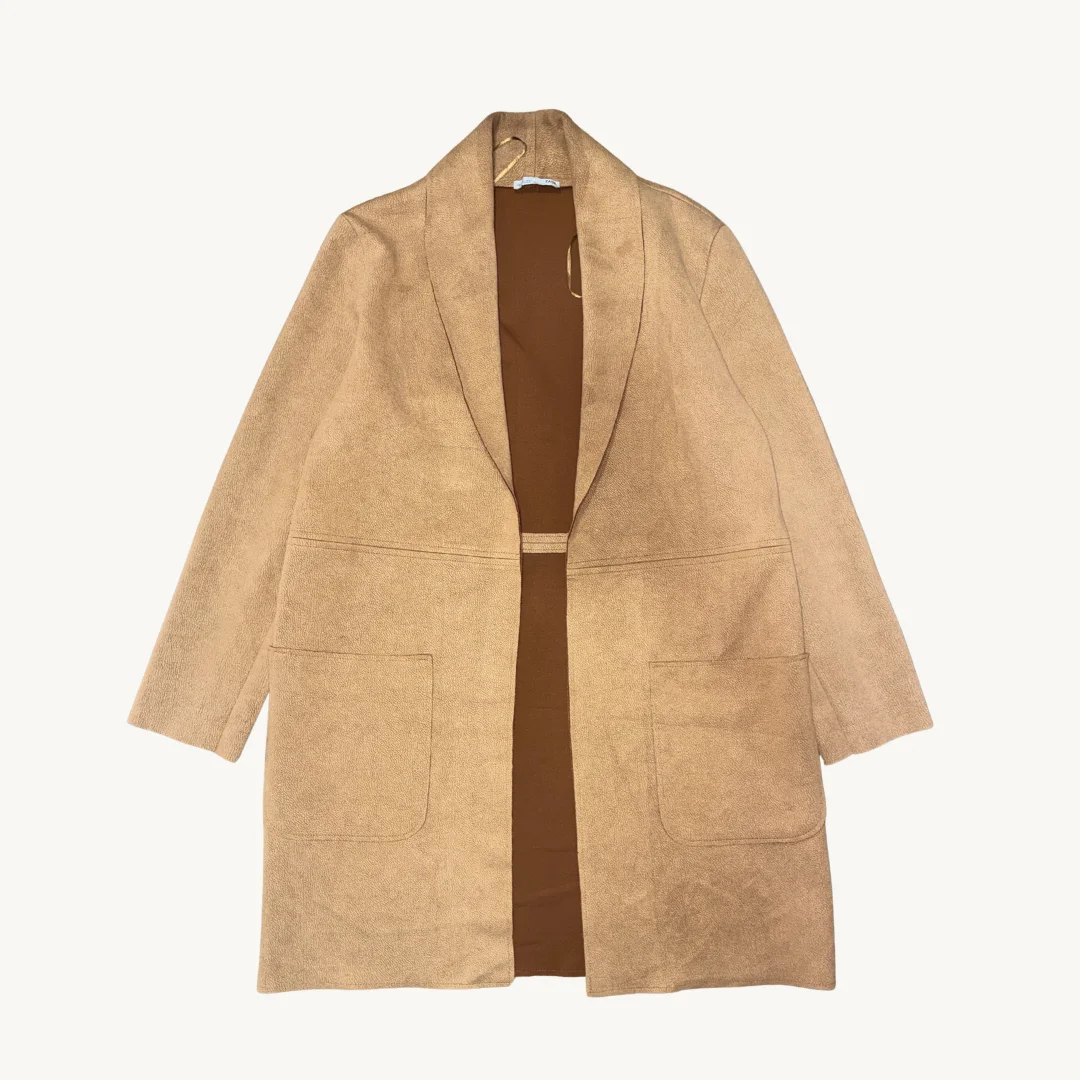 Abrigo Zara Open Front - Crema