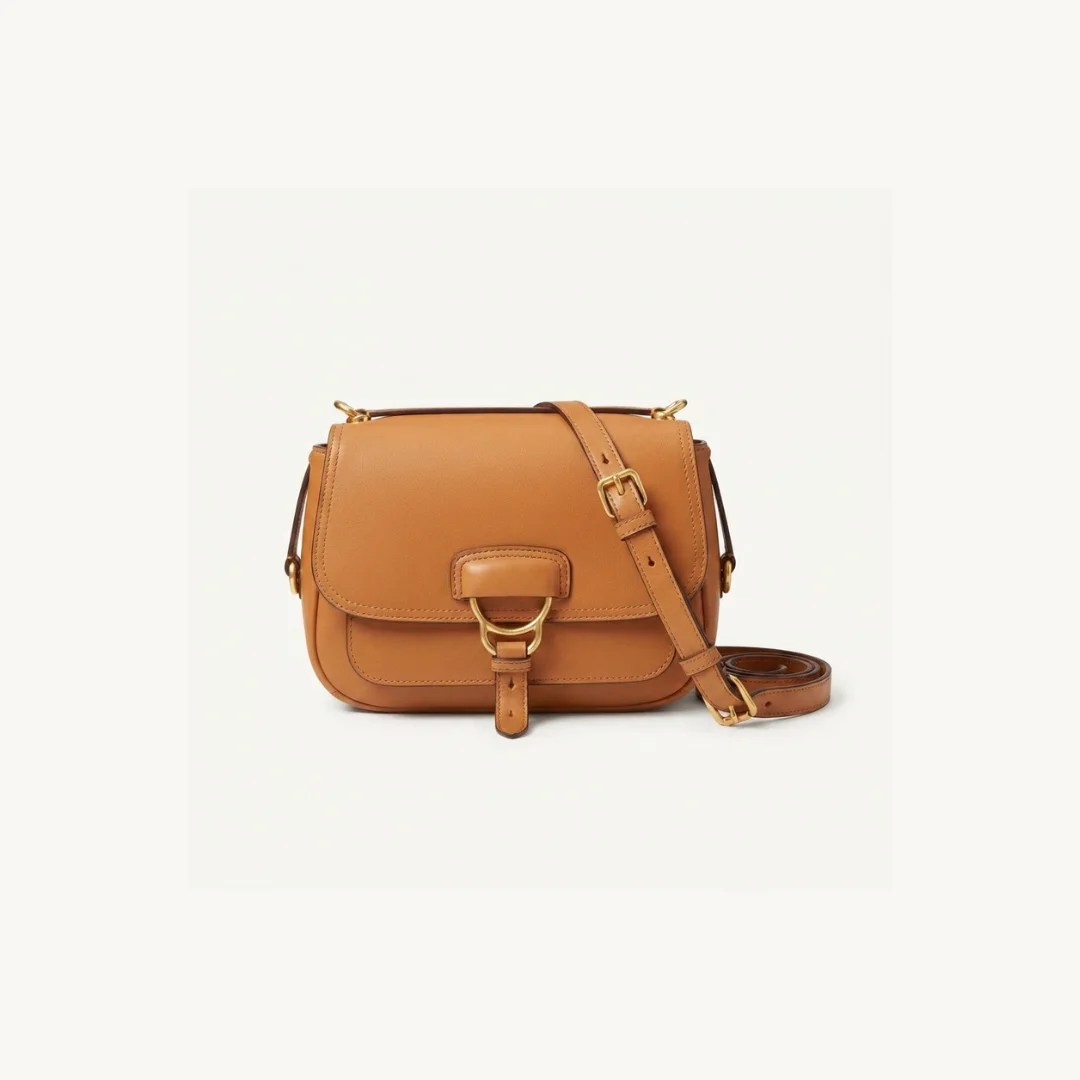 Bolso Crossbody Miu Miu Vitello Soft en Cuero Color Caramelo