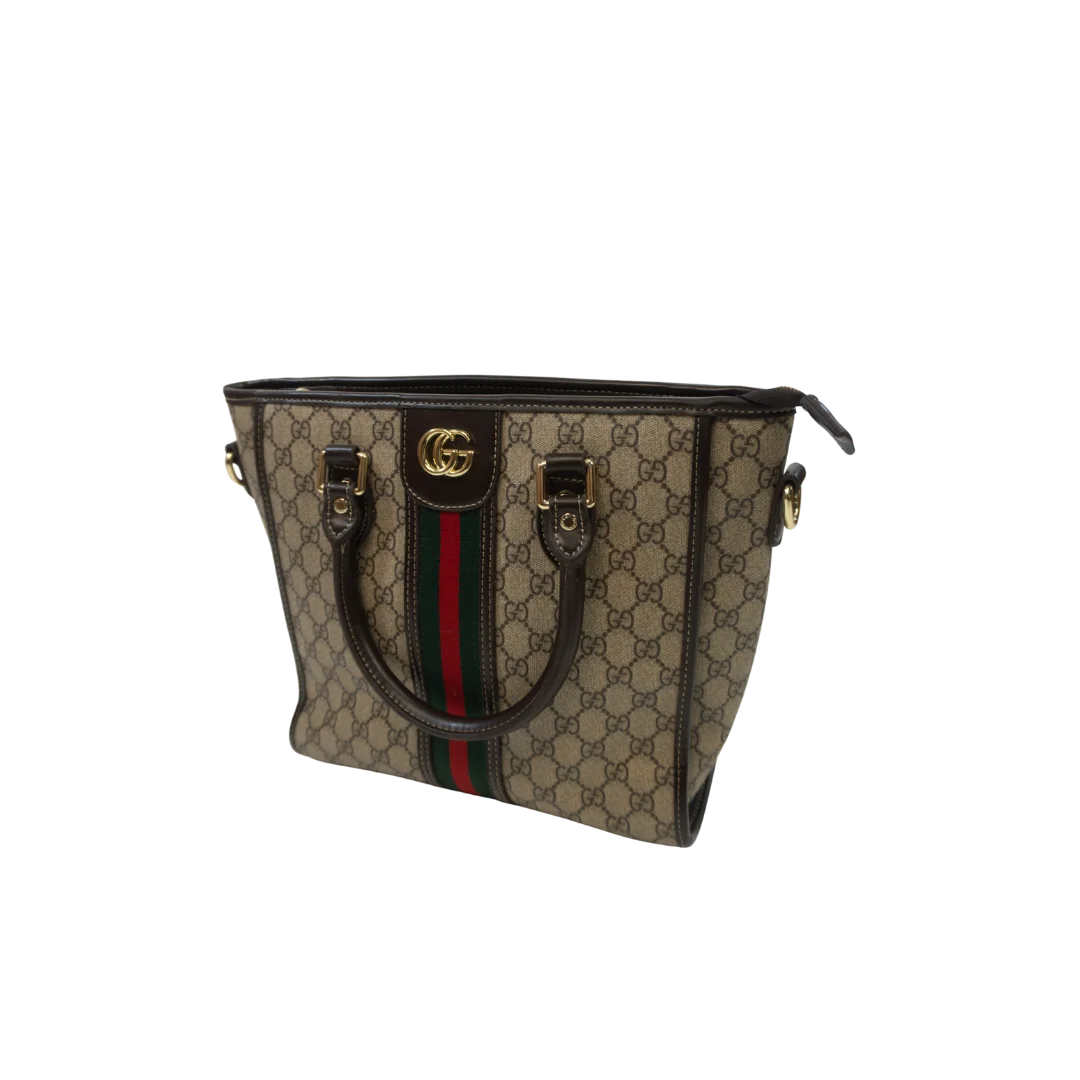 Bolso de Mano Gucci Ophidia GG con Franja Web
