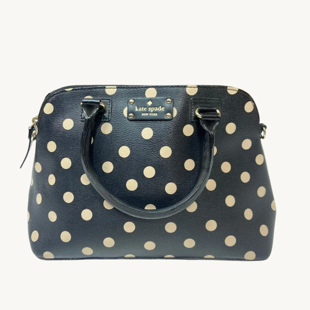 Bolso Satchel Kate Spade New York Maise de Piel con Estampado de Lunares
