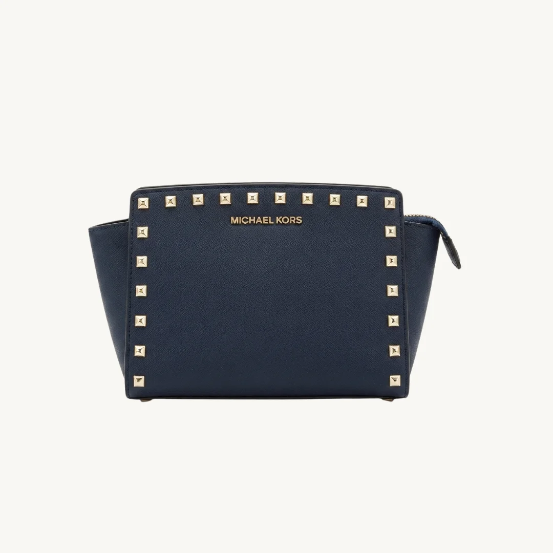 Bolso Tote Michael Kors Jet Set Medium en Piel Saffiano Azul Oscuro