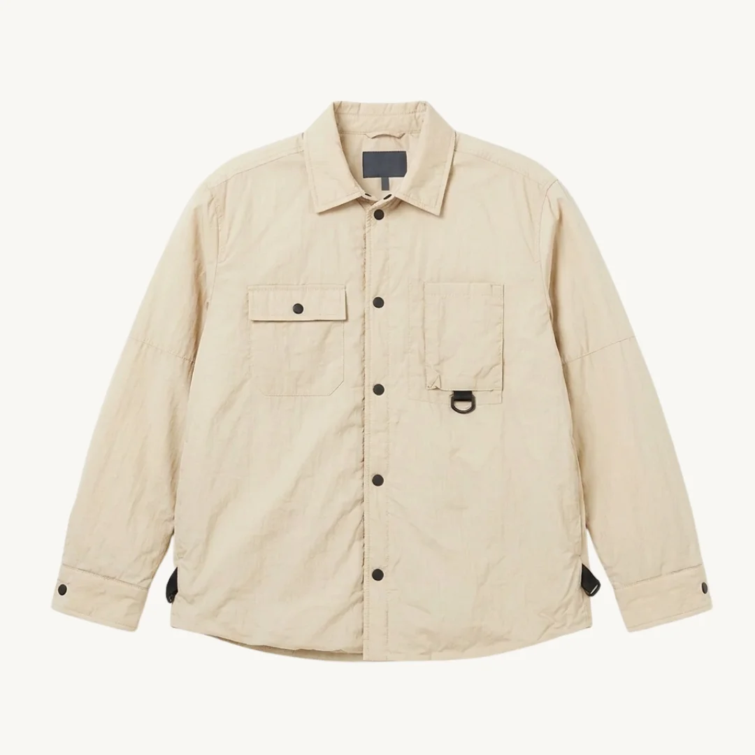 Chaqueta Sobrecamisa H&M Beige Caqui Liviana