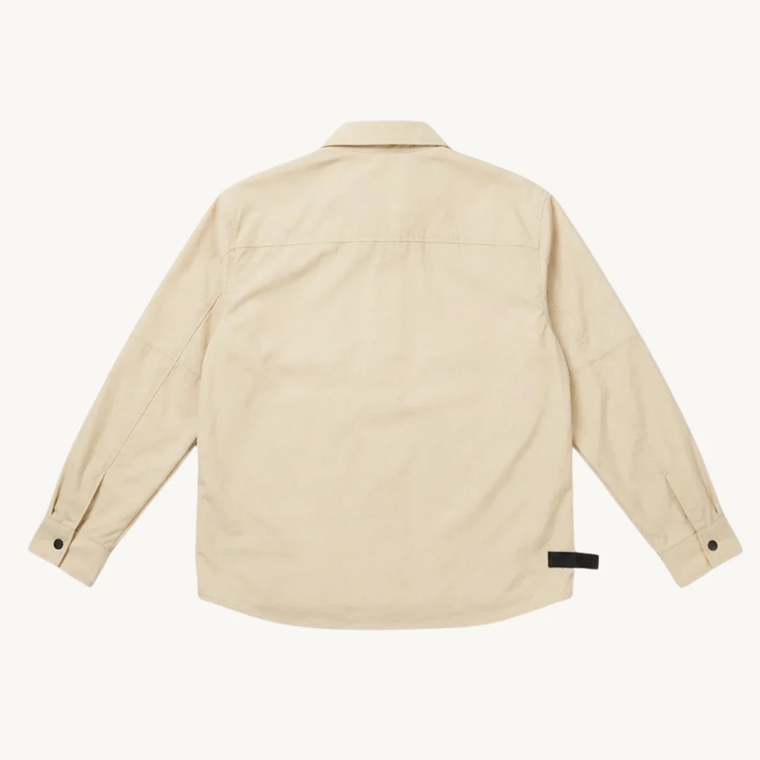 Chaqueta Sobrecamisa H&M Beige Caqui Liviana — foto 2