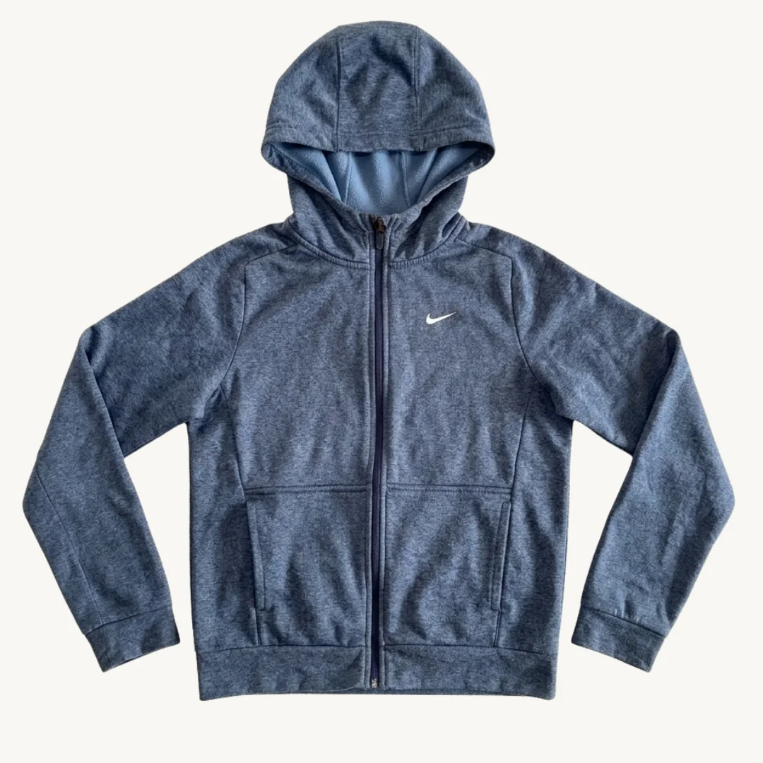 Polerón Nike Full-Zip con Capucha - Gris Azulado