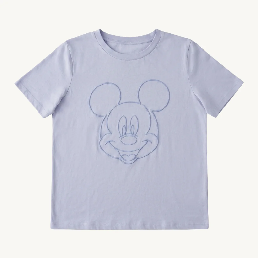 Polera Disney Mickey Mouse - Celeste Pastel
