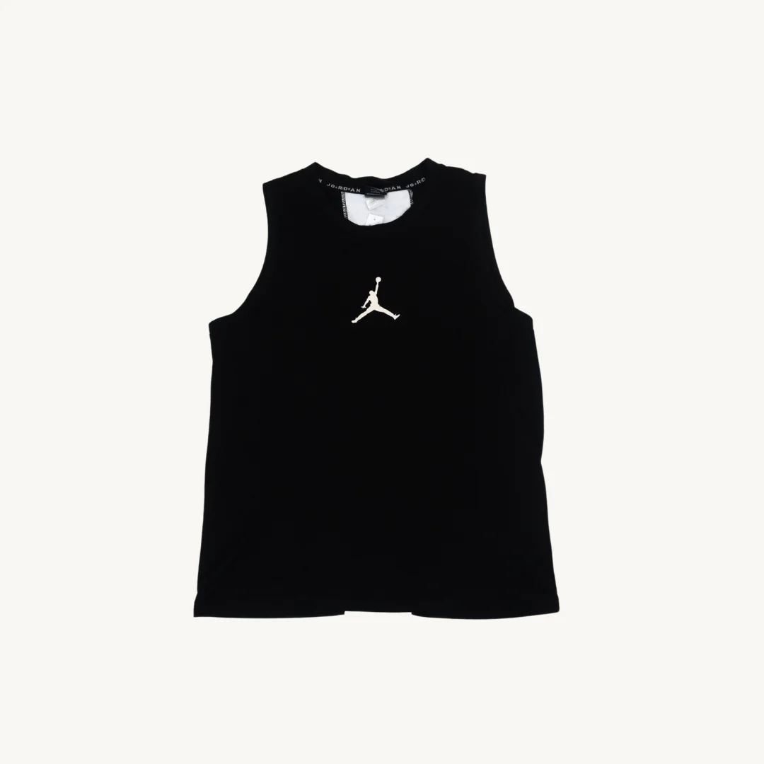 Camiseta de Basquetbol Jordan Jumpman Clasica Negra Blanca