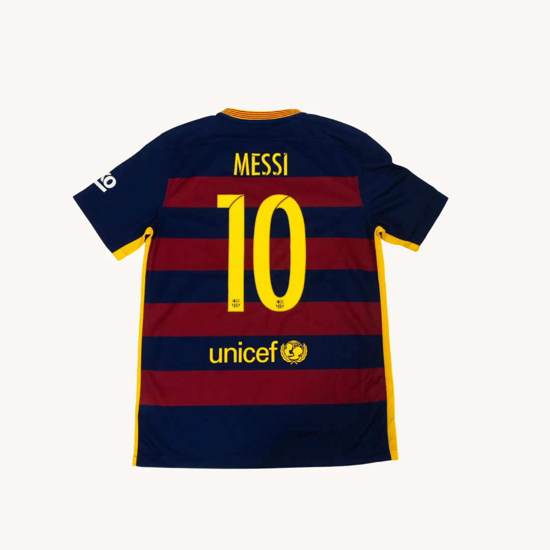 Camiseta de Futbol Barcelona Lionel Messi 10 Nike Azulgrana Horizontal