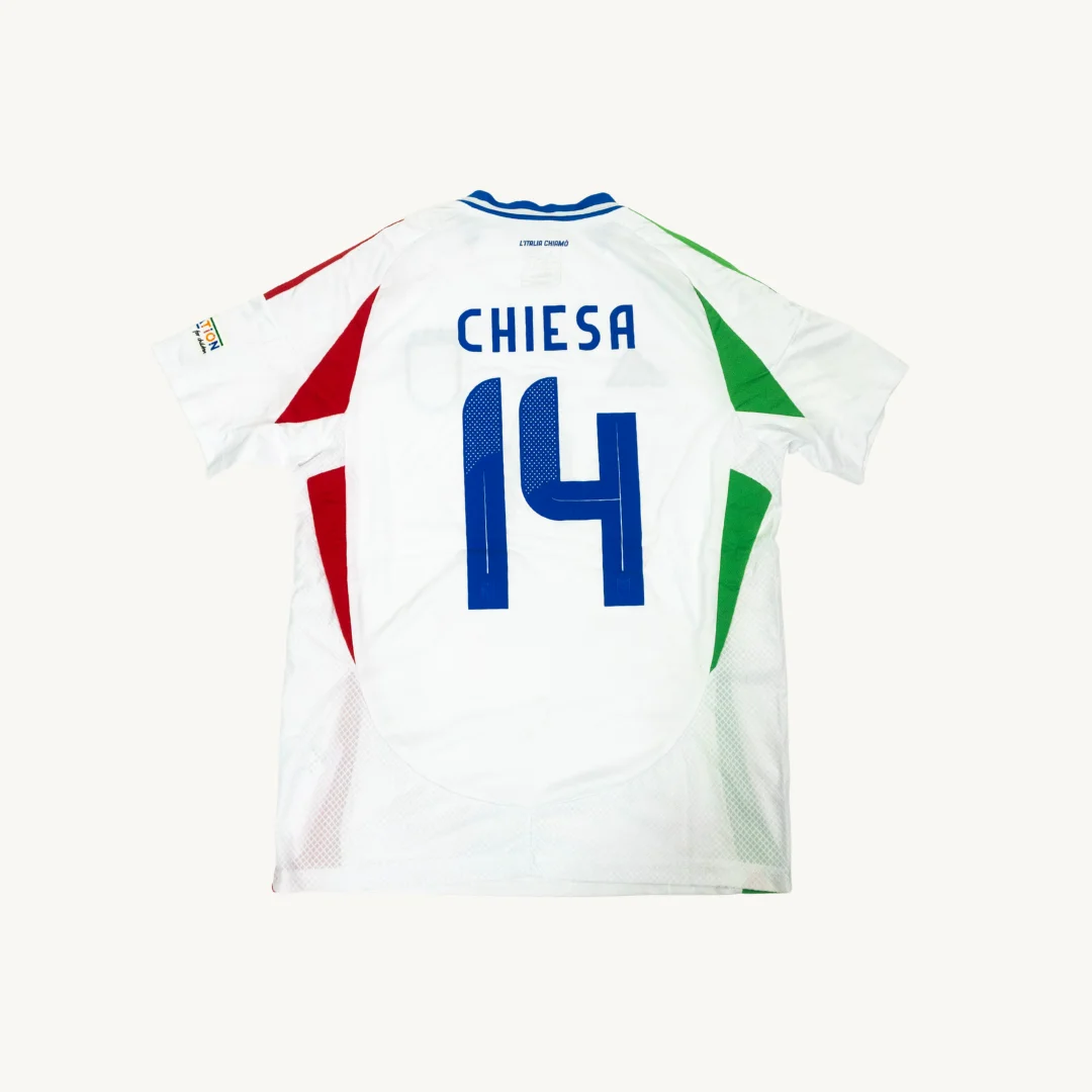 Camiseta de Futbol Seleccion de Italia Federico Chiesa 14 Adidas Blanca — foto 2