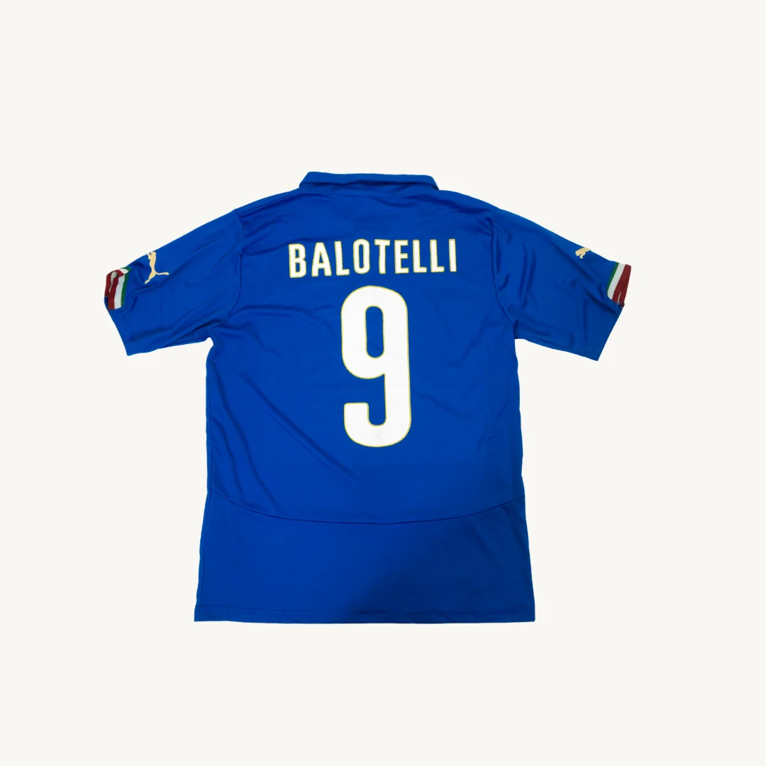 Camiseta de Futbol Seleccion de Italia Mario Balotelli 9 Puma Azul — foto 2