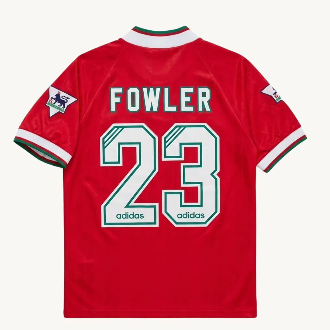 Camiseta Liverpool Retro 1993 1995 Local Fowler 23 Adidas Equipment