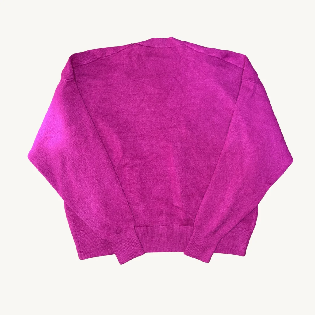 Cárdigan de Punto Zara - Rosa Fucsia
