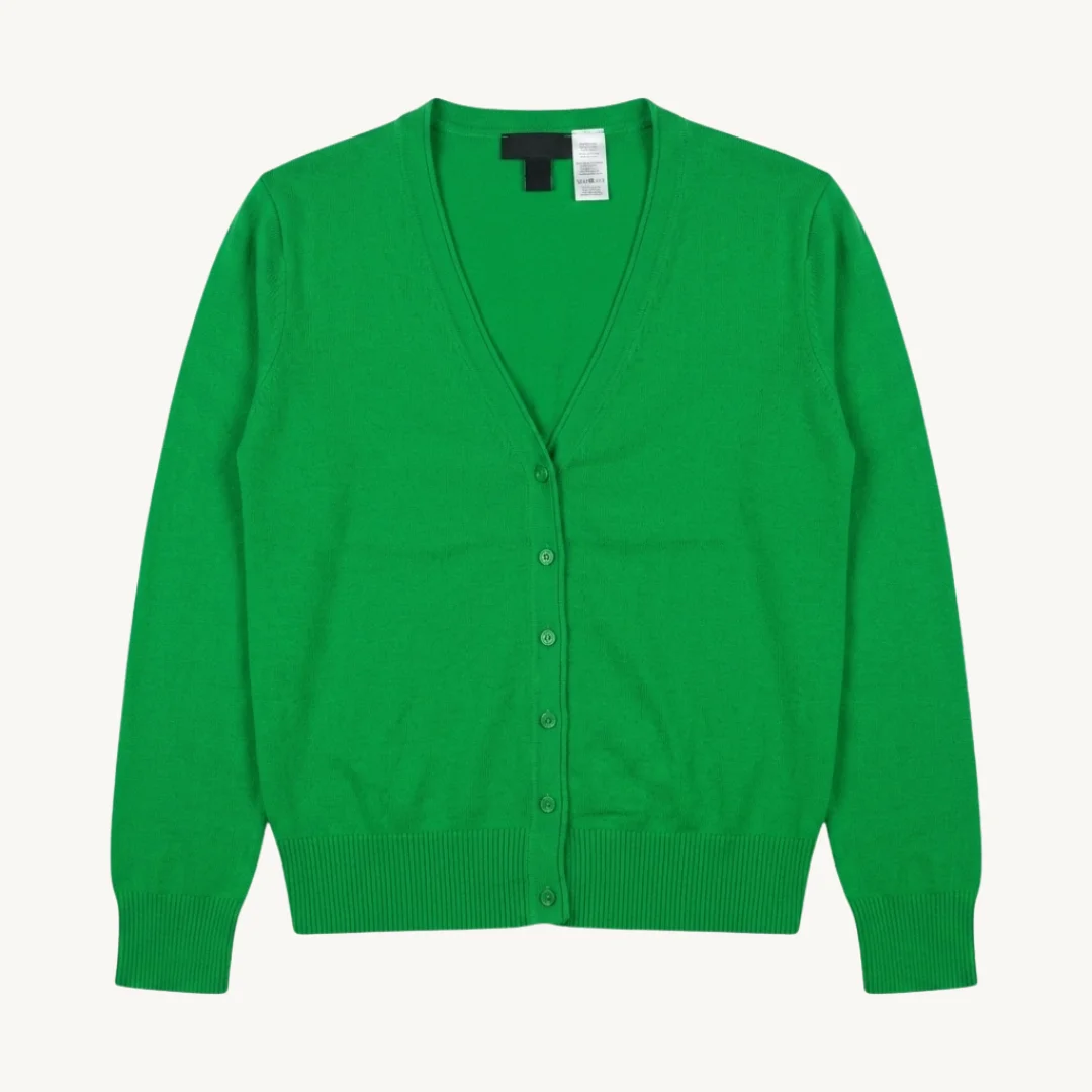 Cárdigan Zara de Hilo Fino Verde