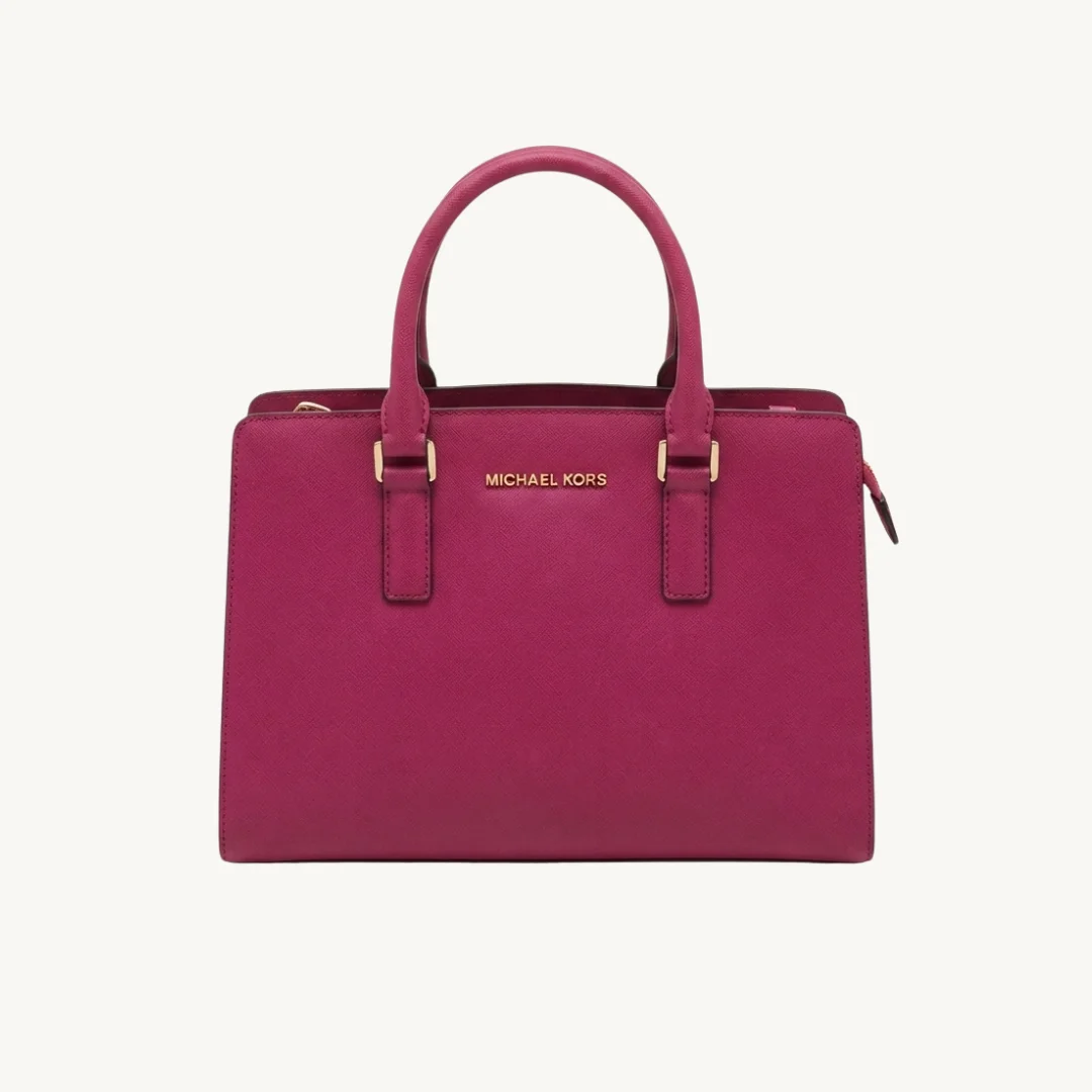 Bolso Satchel Michael Kors Hamilton en Cuero Saffiano Fucsia