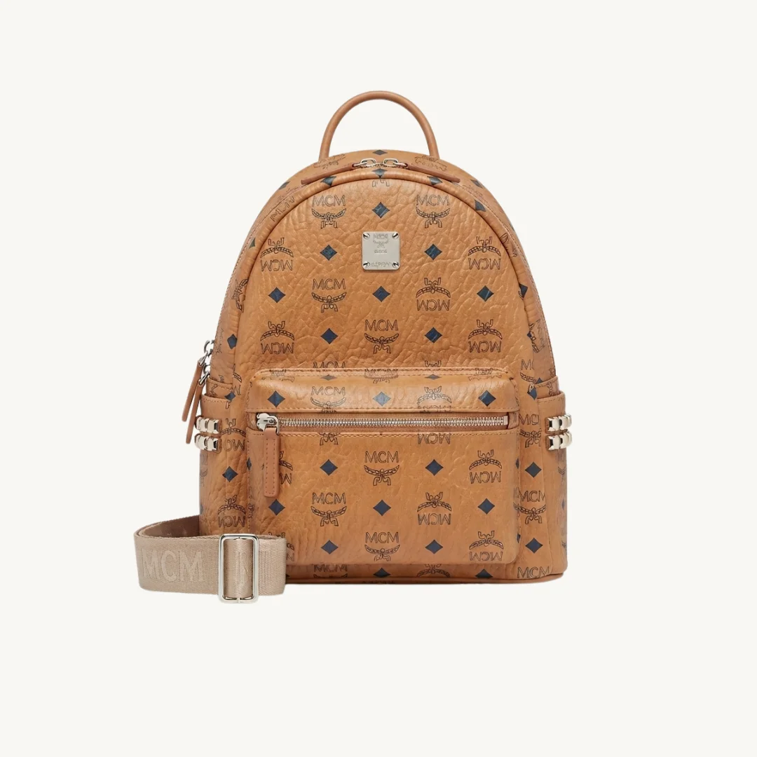 Mochila MCM Stark en Visetos Cognac