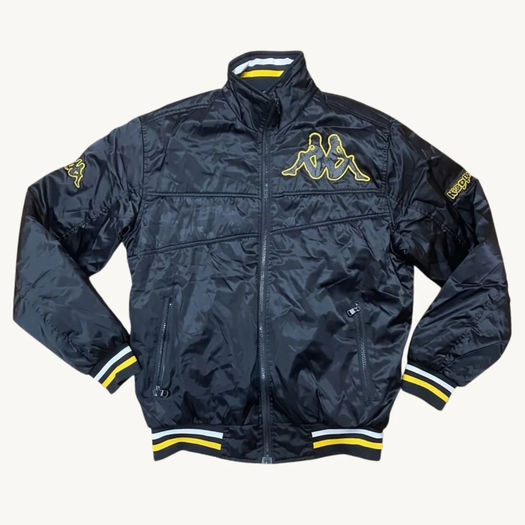 Chaqueta Bomber Kappa Retro Black & Yellow Heritage Edition