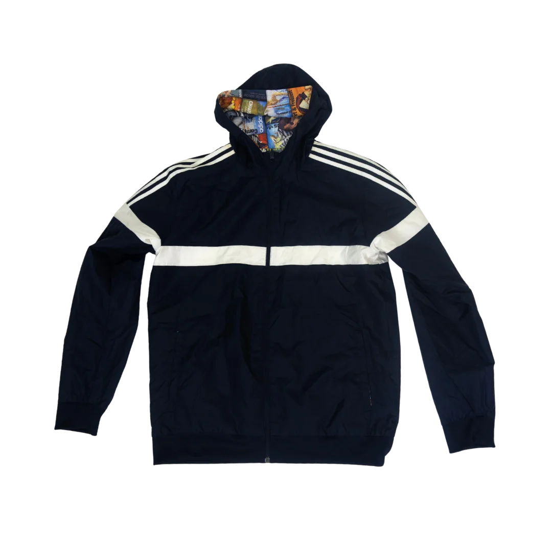 Chaqueta Cortavientos Adidas Azul Reversible