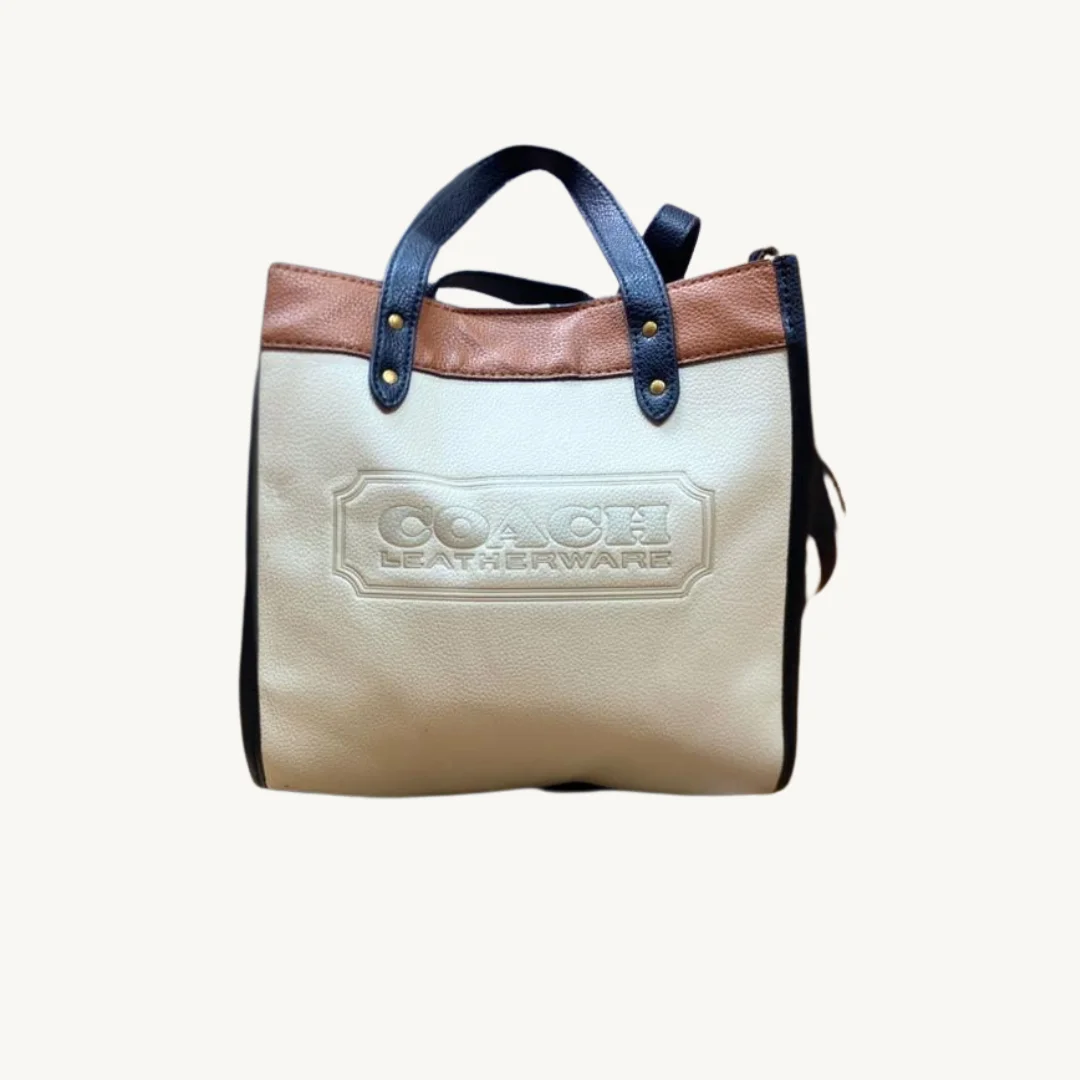 Coach Field Tote en Piel Colorblock