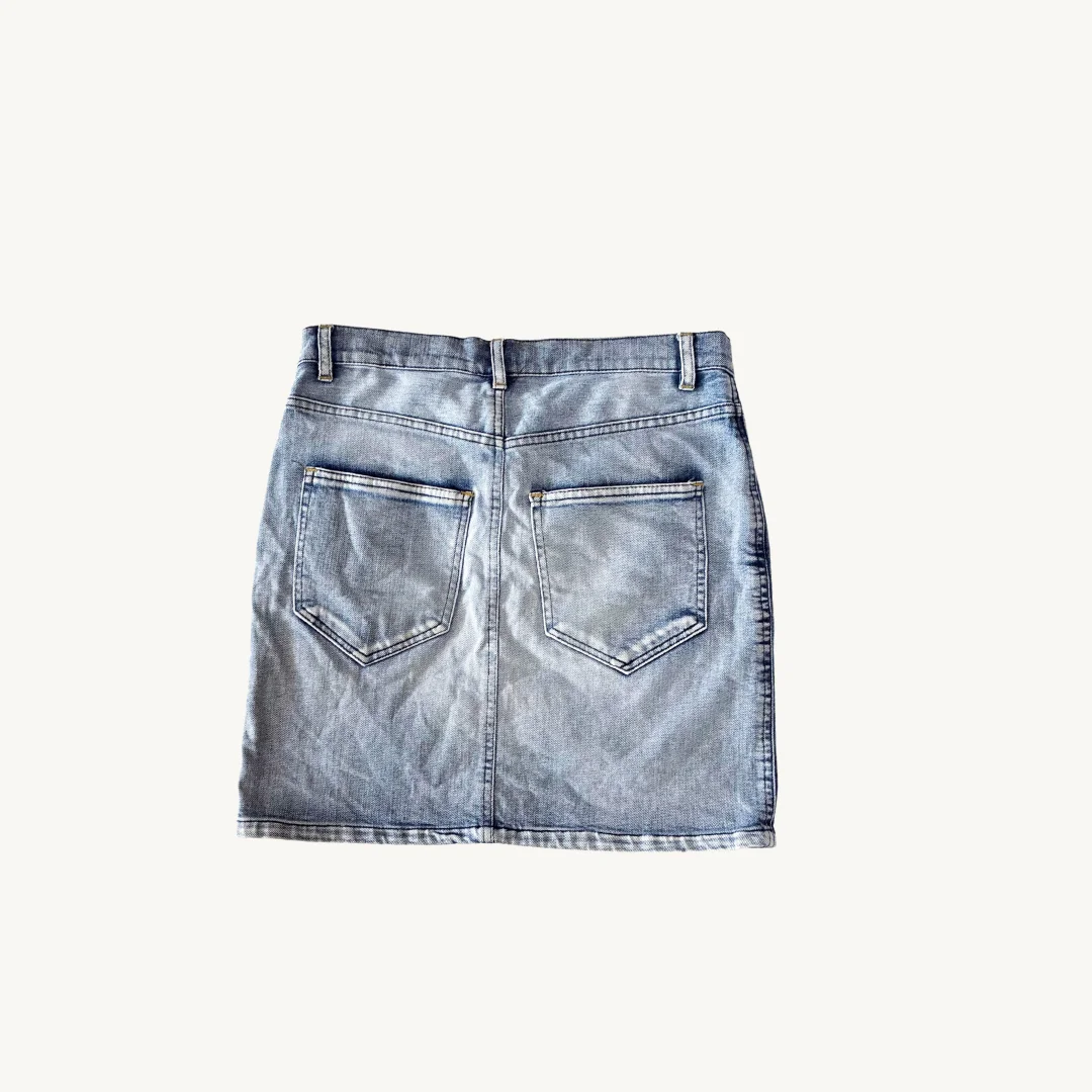 Falda de Mezclilla Celeste - Mini Denim Básica