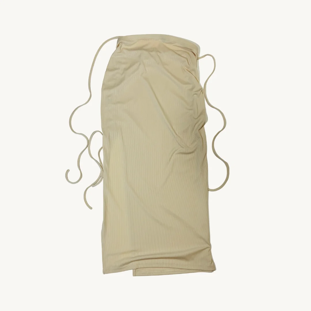 Falda Midi Ajustable - Crema Off-White