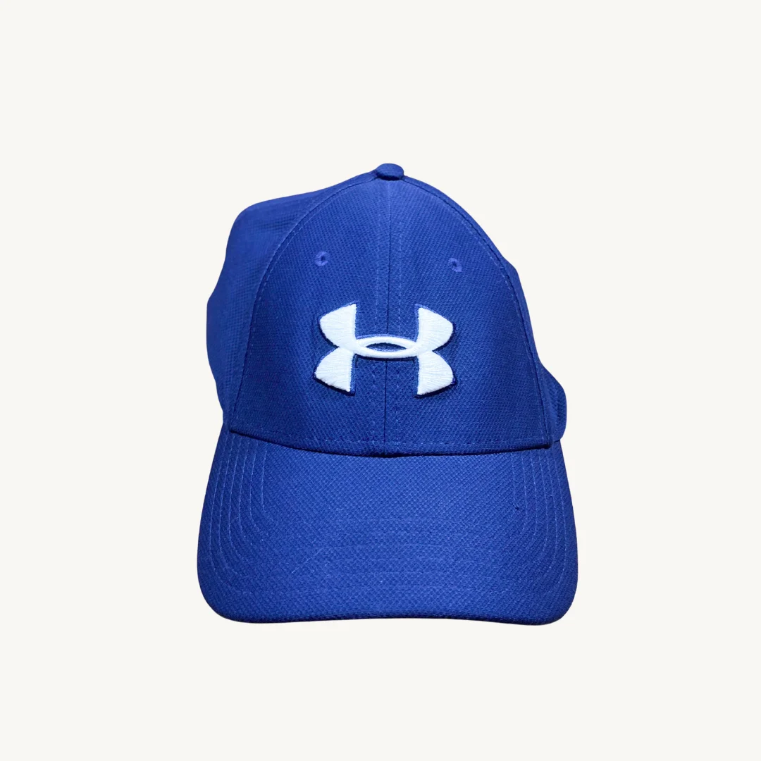 Gorra Under Armour Blitzing Logo Blanco Azul Royal Performance