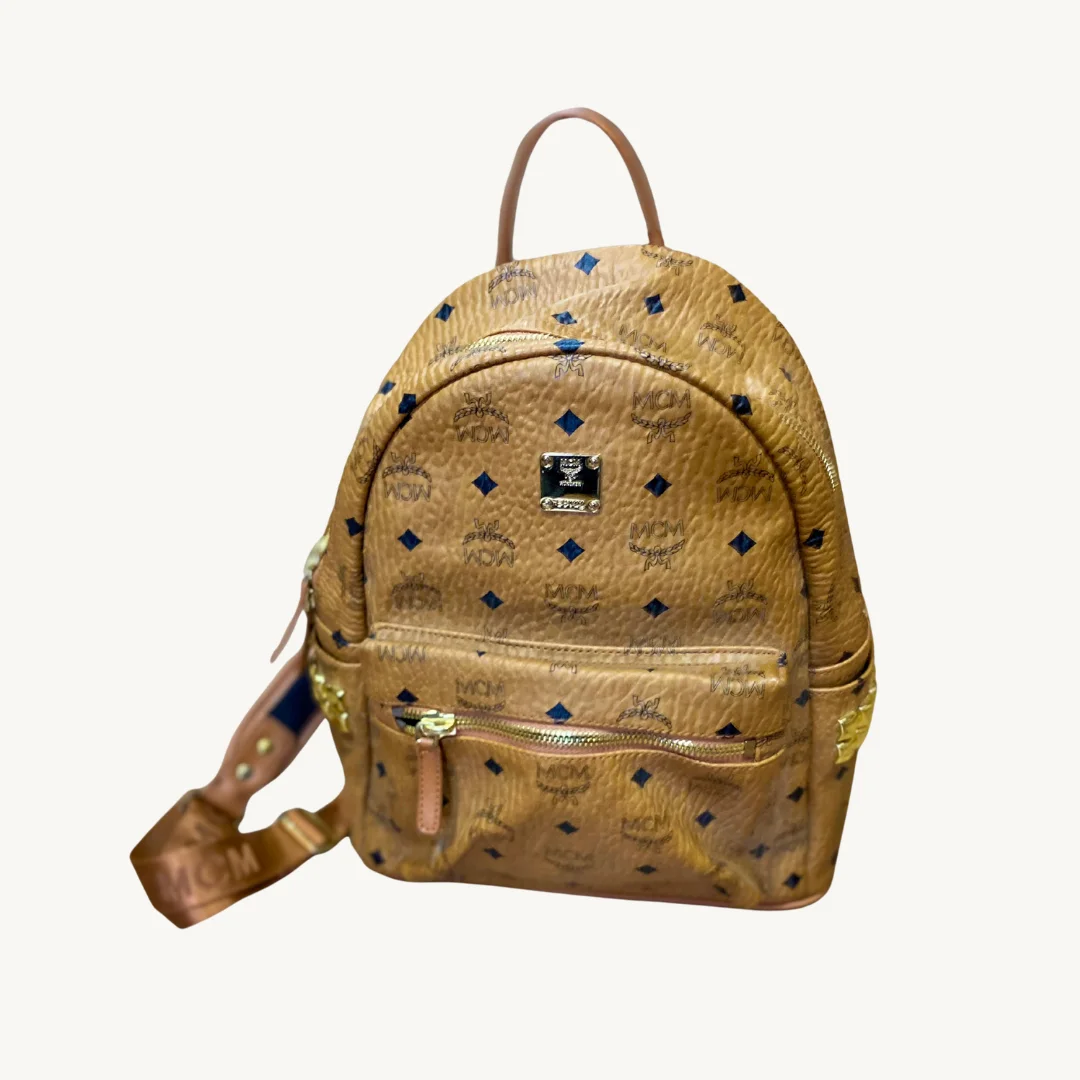 Mochila MCM Stark en Visetos Cognac