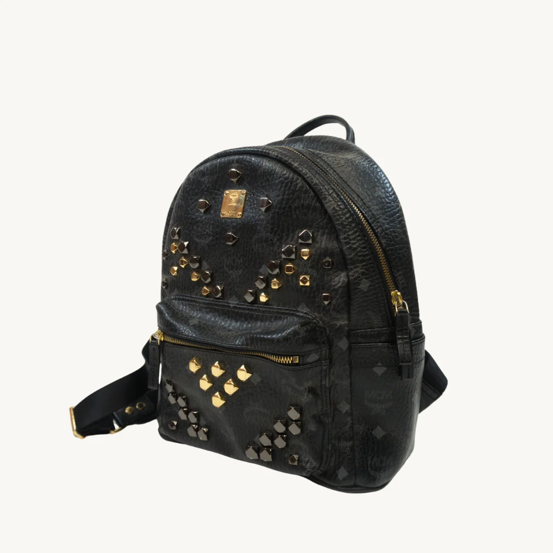 Mochila MCM Stark Studded Negra