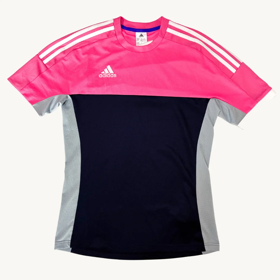 Polera Adidas Rosada con Azul