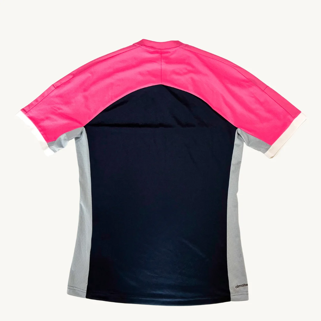 Polera Adidas Rosada con Azul