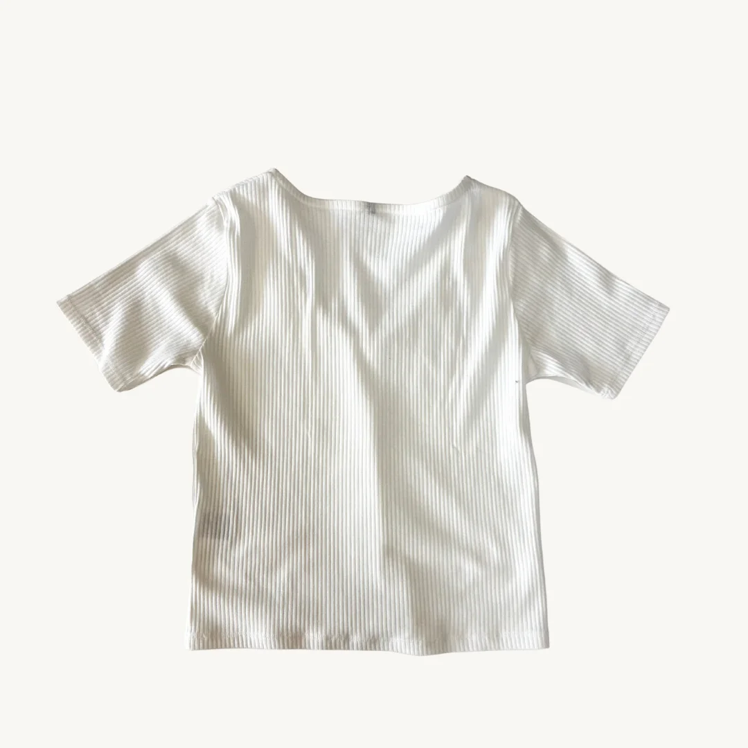 Polera Chicorée Blanca - Escote en V