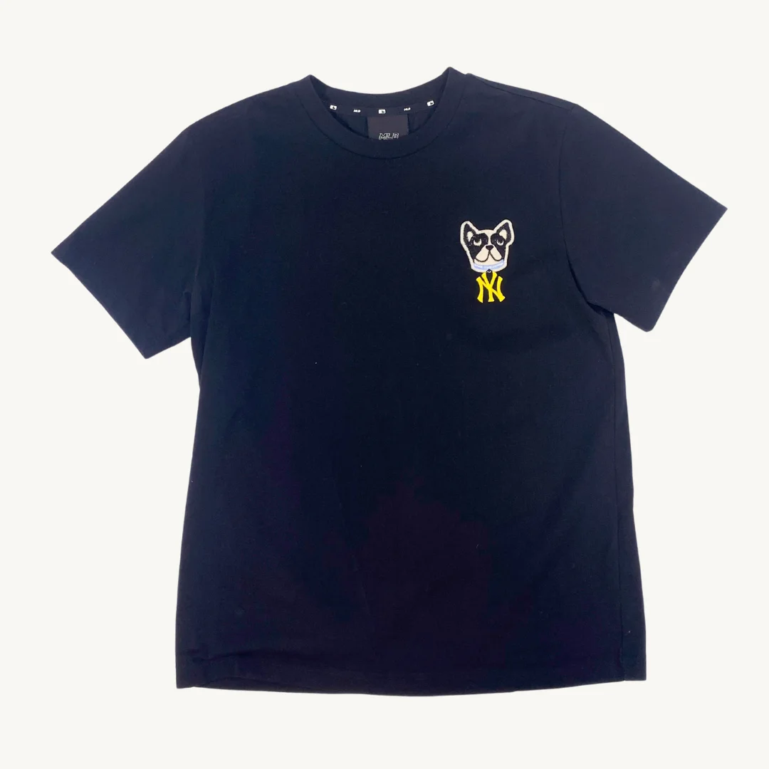 Polera MLB New York Yankees Perro Bulldog Negro Edición Especial