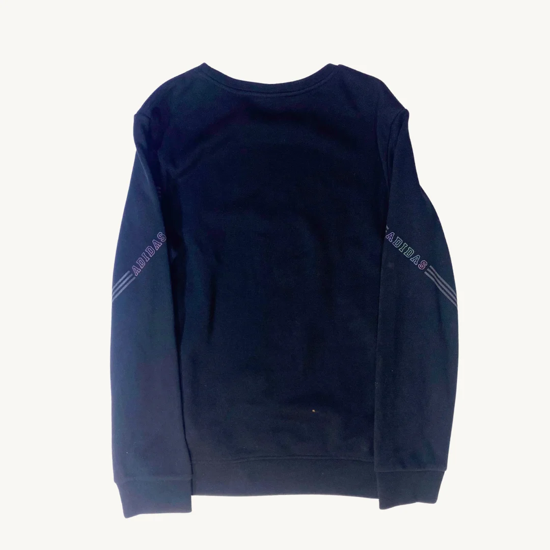 Poleron Adidas Cuello Redondo Minimalista con Franjas