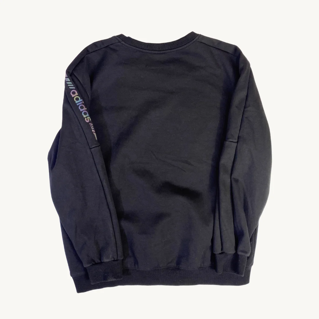 Poleron Adidas de Cuello Redondo Negro