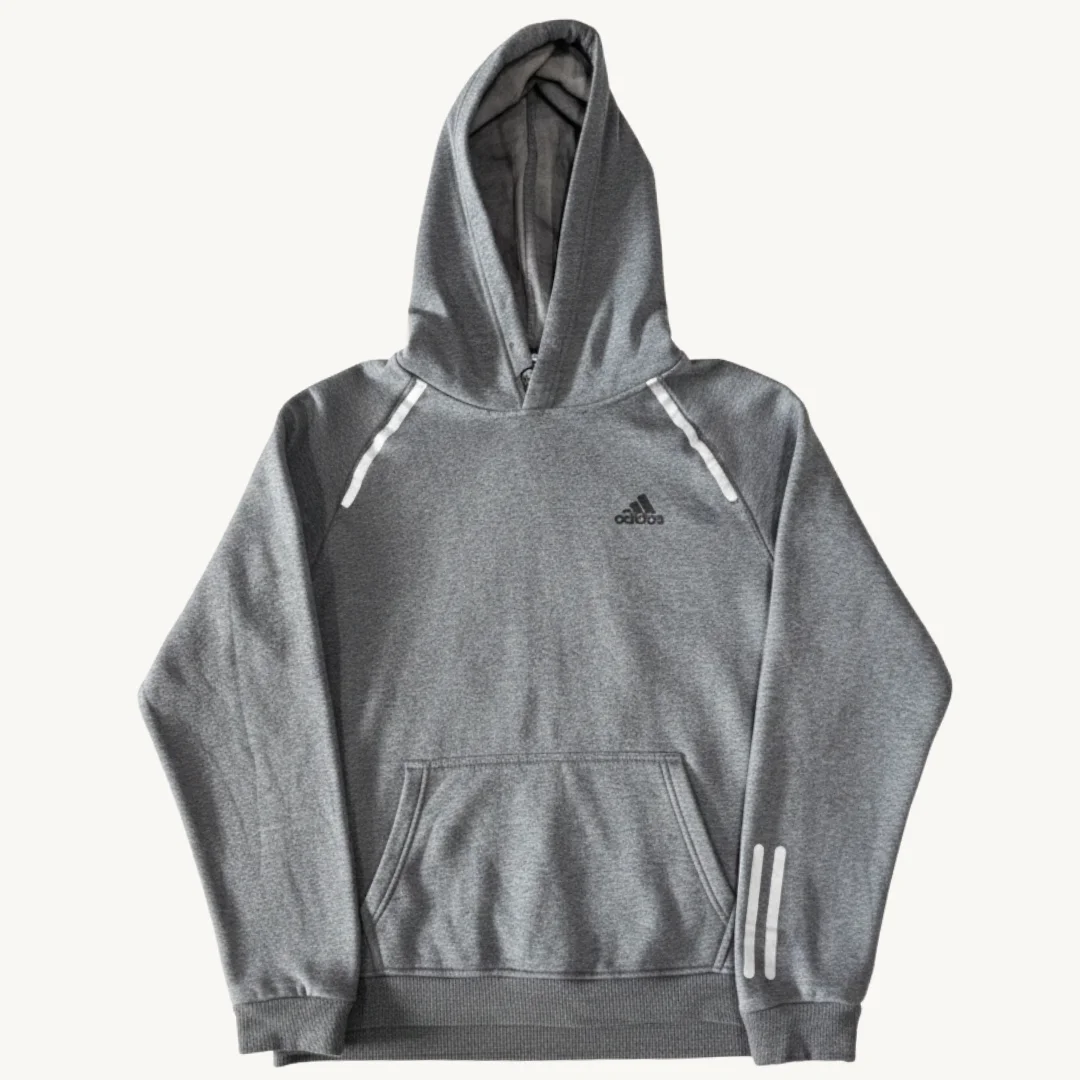 Poleron Adidas Essentials 3-Stripes Gris Melange