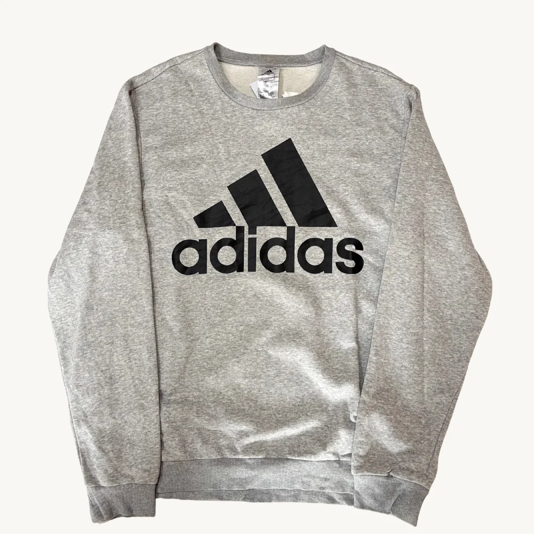 Poleron Adidas Gris sin Gorro