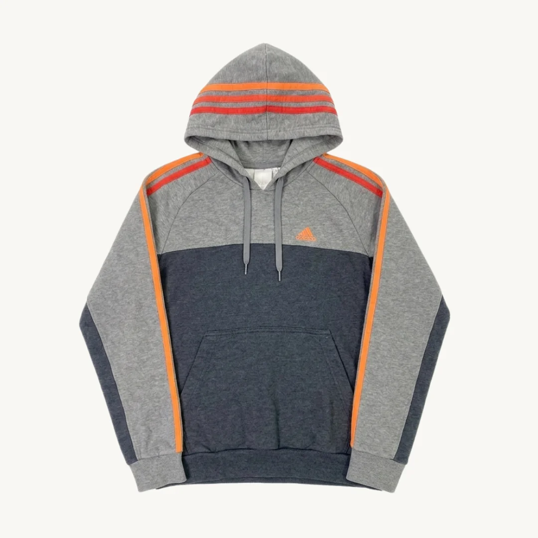 Poleron Adidas Gris y Naranja