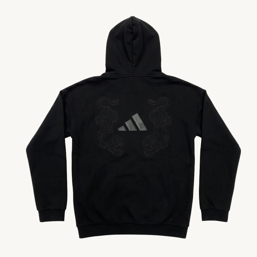 Poleron adidas Sportswear Graphic Dual Tiger - Negro