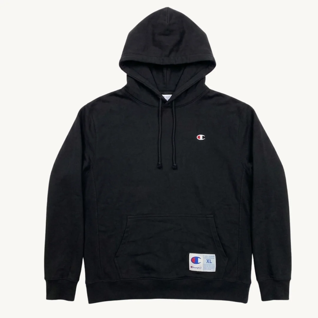Poleron Champion Powerblend Hoodie Black Heritage