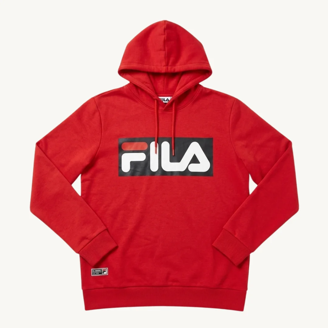 Poleron Fila Letter Logo - Rojo Universitario