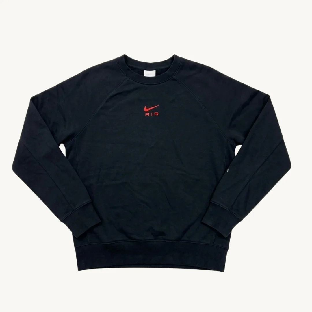 Poleron Nike Air Crewneck Graphic - Negro y Rojo