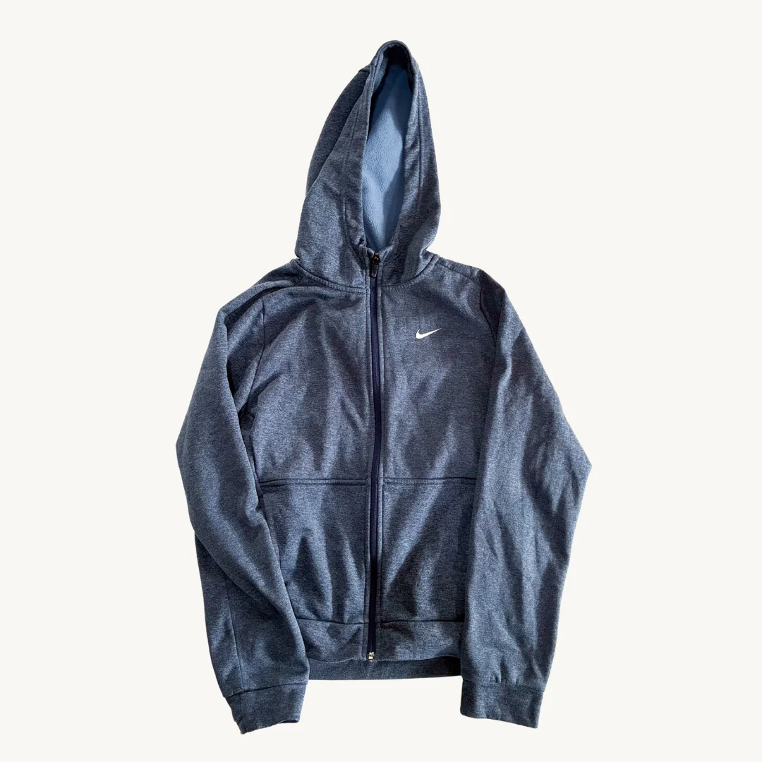 Polerón Nike Full-Zip con Capucha - Gris Azulado