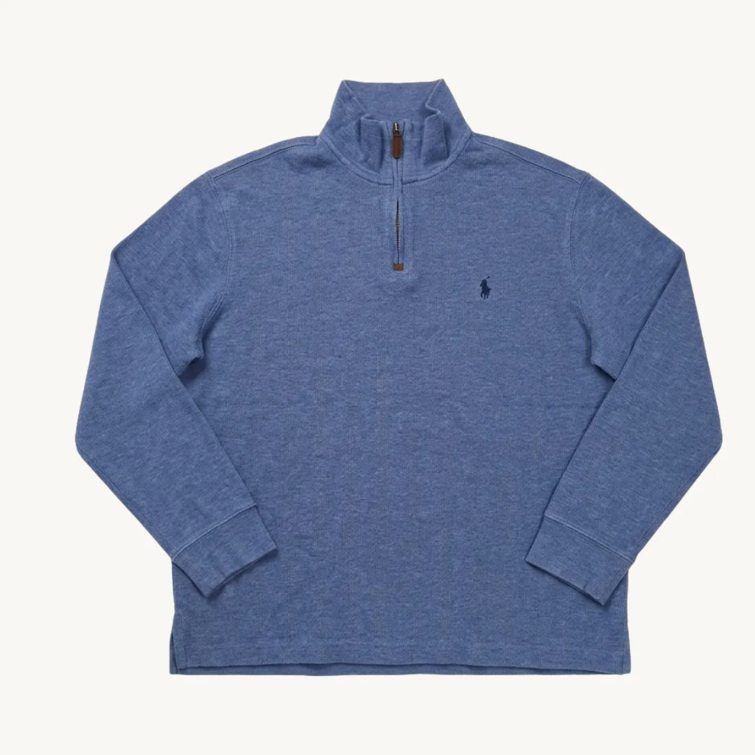 Poleron Polo Ralph Lauren Half-Zip Fleece - Celeste Oscuro