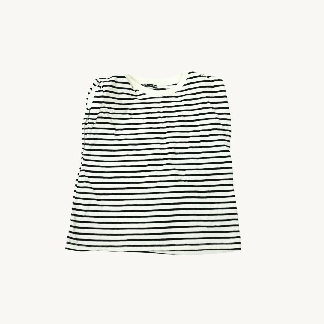 Polera Zara Sin Mangas Arayada de Algodón