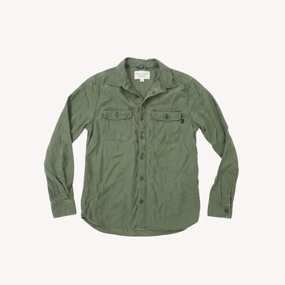 Camisa H&M Utilitaria Verde Oliva Claro