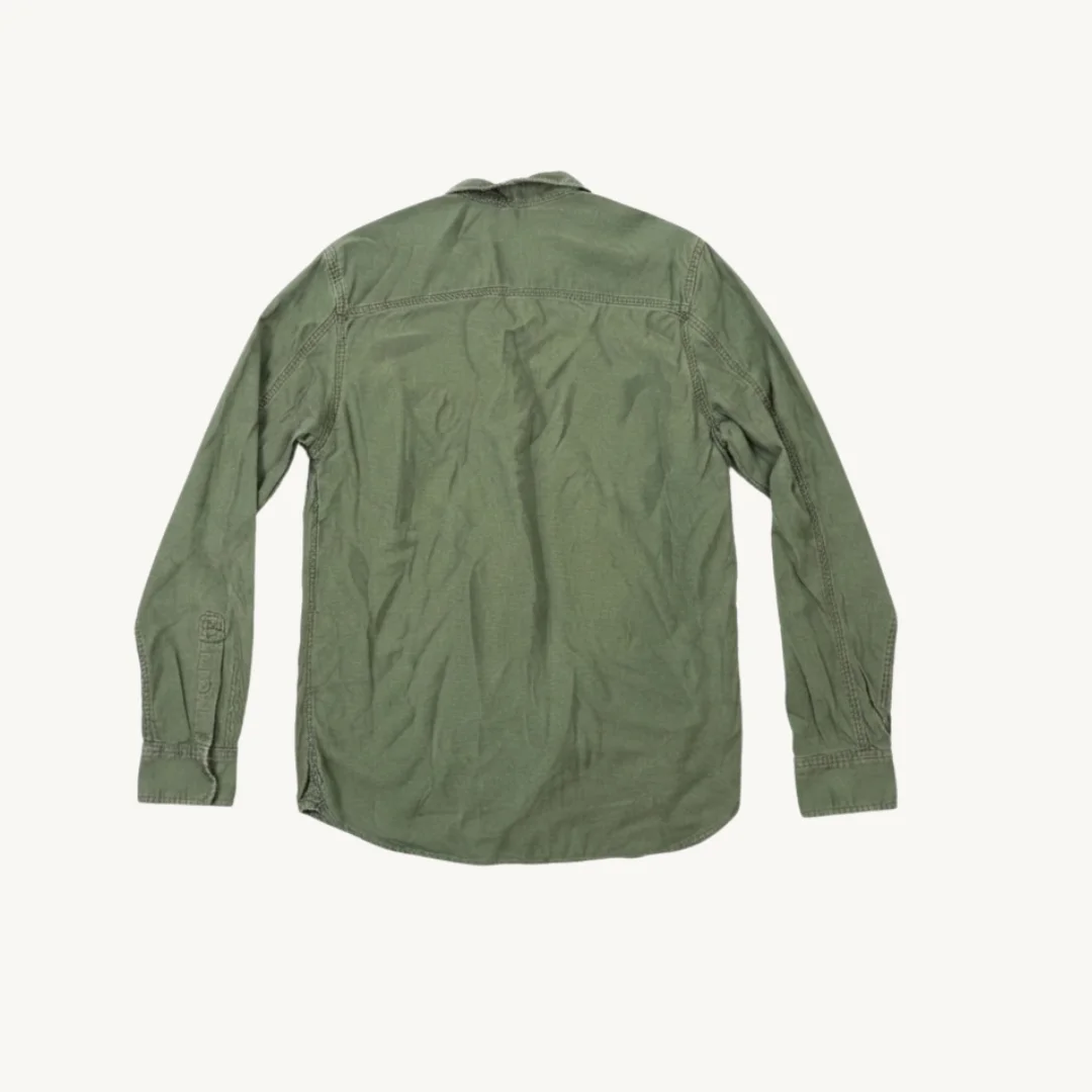 Camisa H&M Utilitaria Verde Oliva Claro — foto 2