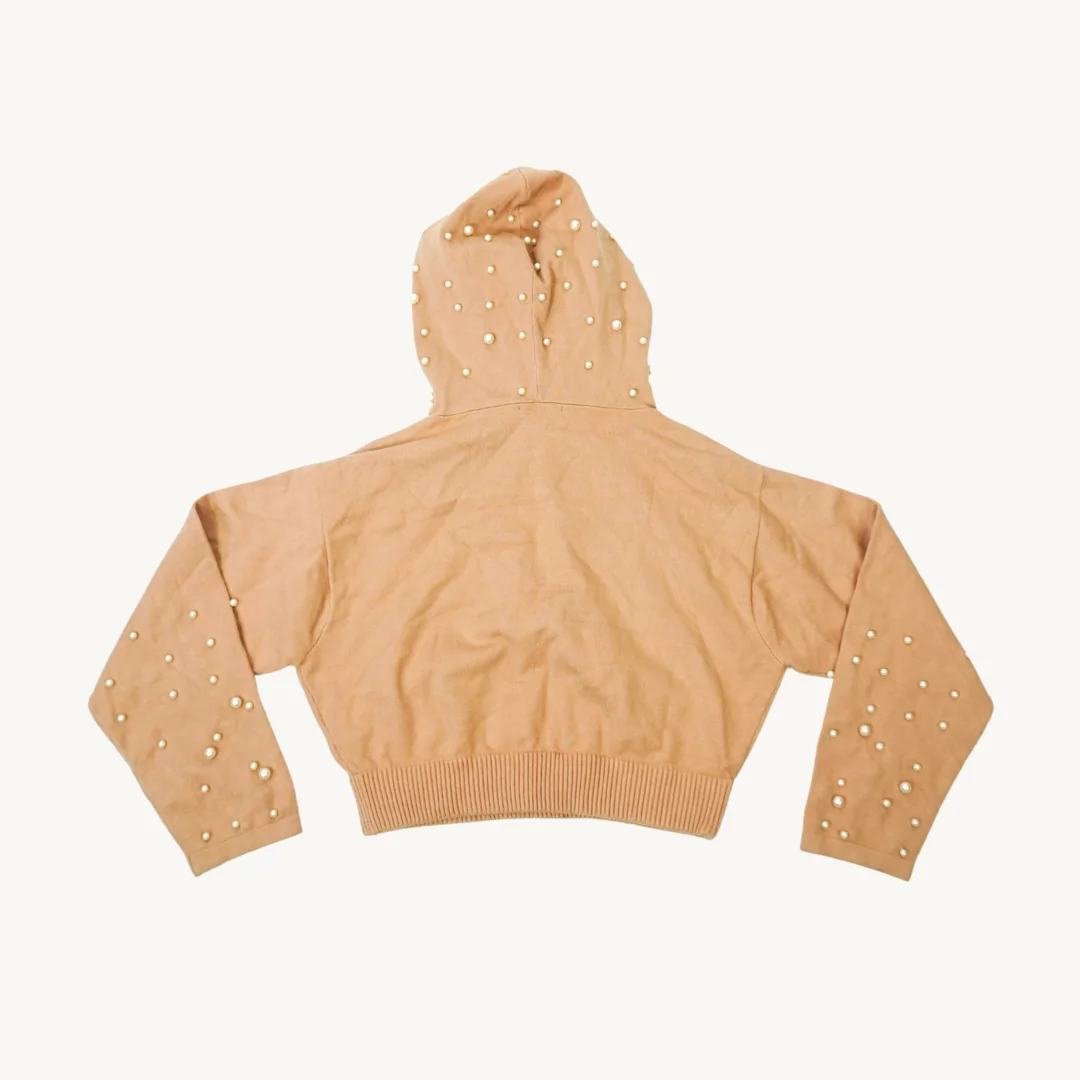 Polerón Crop Zara Damasco de Punto con Capucha — foto 2