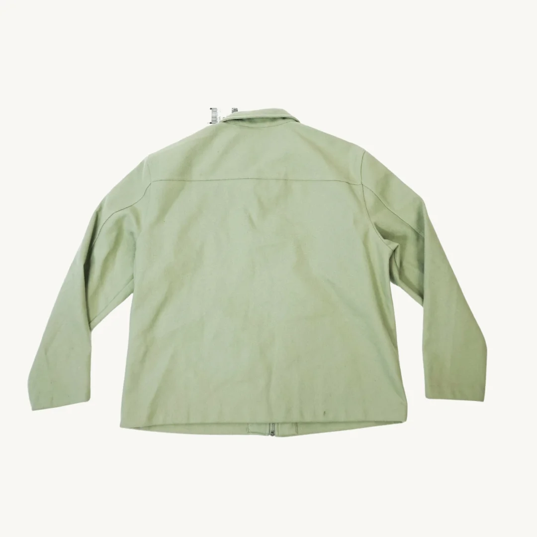 Chaqueta Camisera H&M Verde Oliva Claro con Cierre Metálico — foto 2