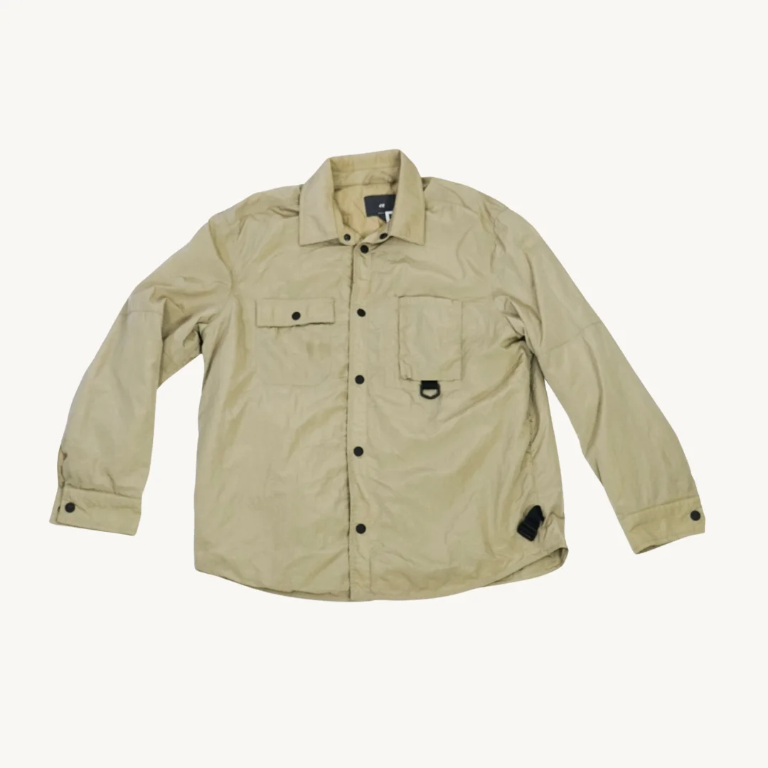 Chaqueta Sobrecamisa H&M Beige Caqui Liviana