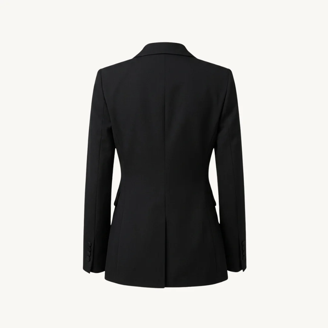 Blazer Zara Entallado Negro Estilo Esmoquin — foto 2