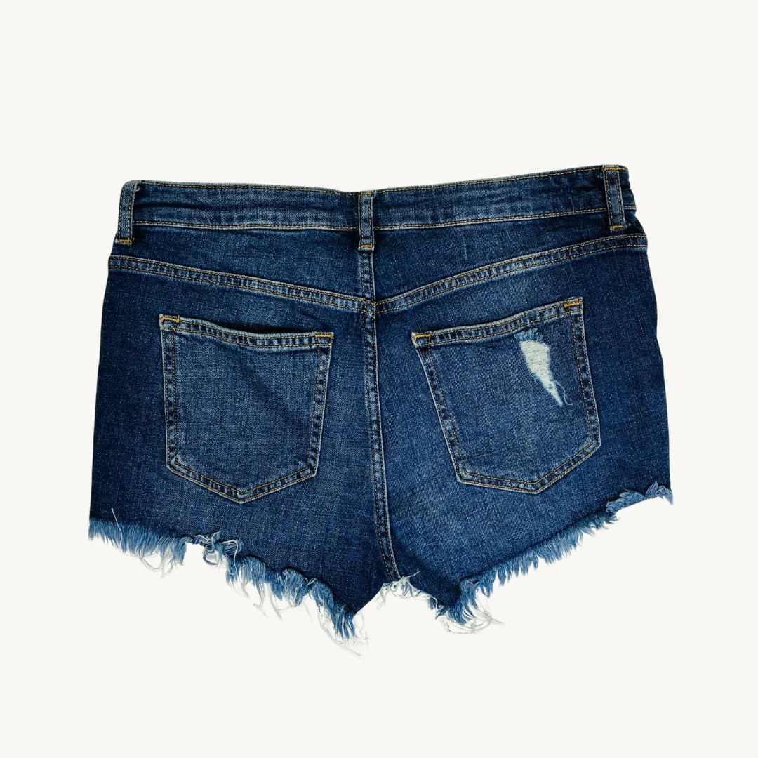 Short de Mezclilla H&M - Denim con Desgastes