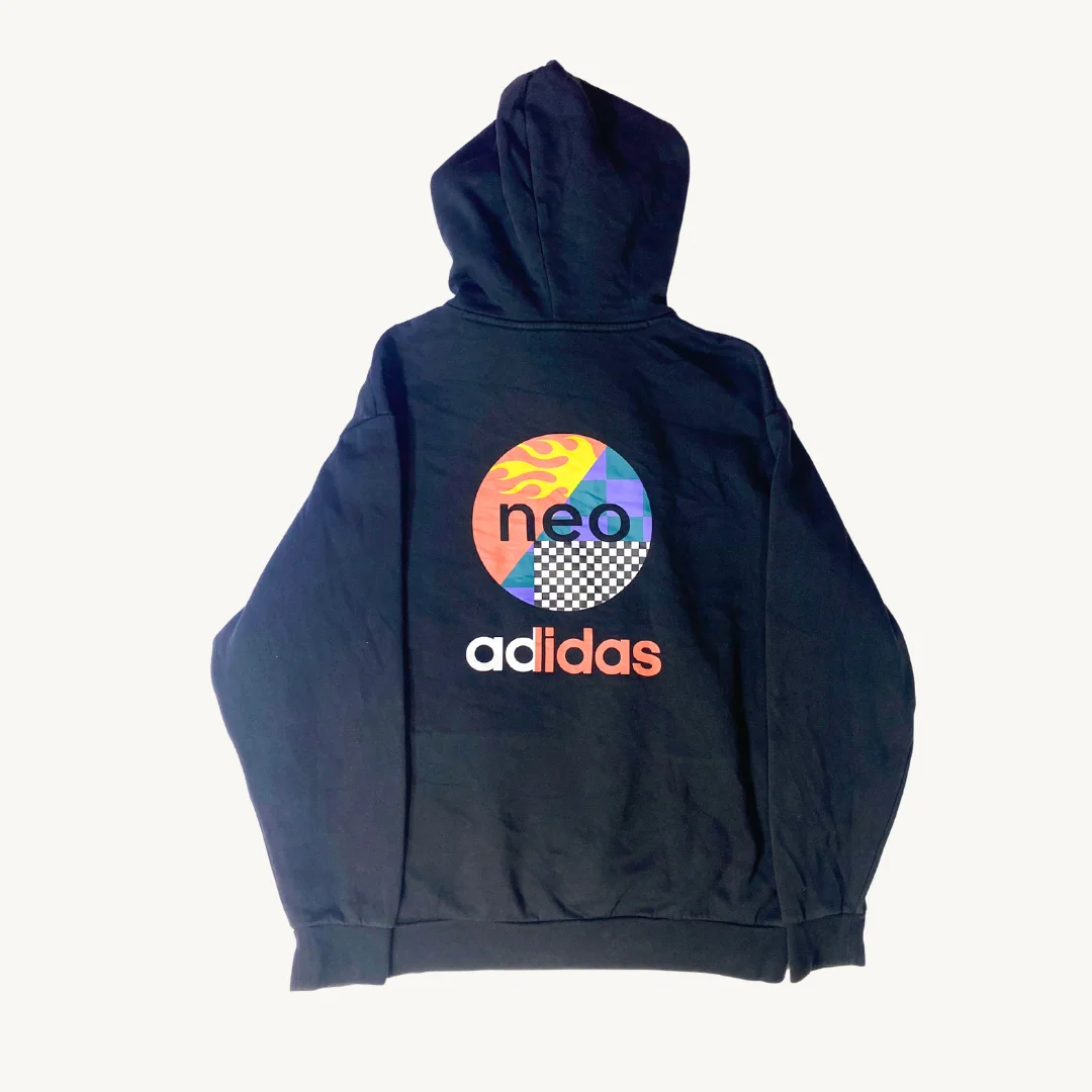 Poleron Adidas Neo con Capucha Logo Gráfico Colorido